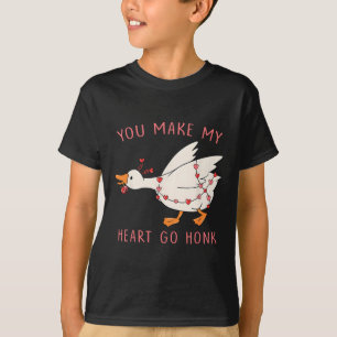 Lustig, dass du mein Herz zum Hupen bringst, Gans- T-Shirt