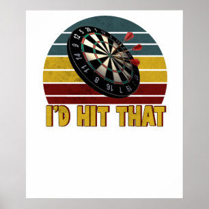 Lustig, dass ich das Dartboard Ziel treffe Darts S Poster