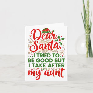 Lustig Dear Santa, ich habe versucht, brav zu sein Karte