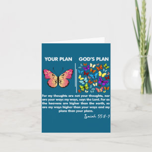 Lustig Dein Plan Und Gottes Plan Schmetterlinge Je Karte