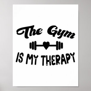 Lustig Der Fitnessstudio Ist Meine Therapie Motiva Poster
