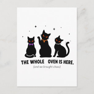 Lustig Die ganze Hexenzunft ist hier Schwarze Katz Postkarte