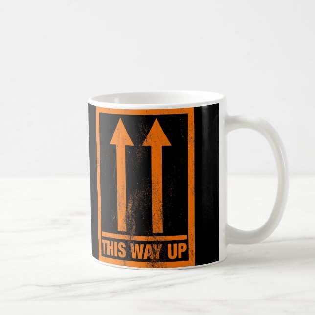 Lustig diese Weise herauf Zeichen Kaffeetasse (Rechts)