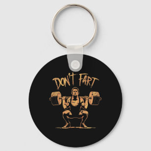 Lustig Don't Fart Fitness-Workout Gewichte stemmen Schlüsselanhänger