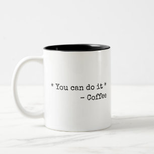 Lustig Du schaffst es  Zweifarbige Tasse