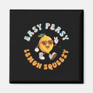 Lustig Easy Peasy Lemon Squeezy Retro Sommerferien Magnet