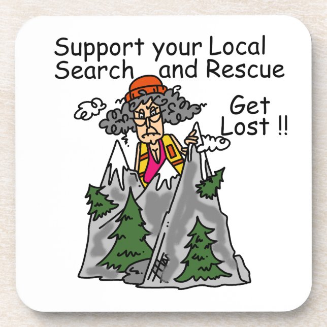 Lustig erhalten Sie verloren Untersetzer (Vorderseite)