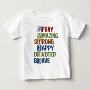Lustig Erstaunlich Stark Glücklich Hingebungsvoll  Baby T-shirt