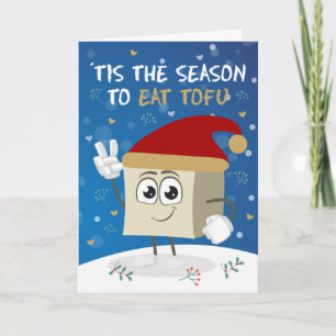 Lustig ´Es ist die Jahreszeit, Tofu zu essen, Vega Karte