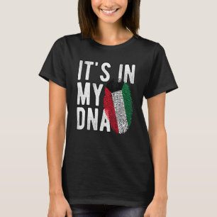 Lustig, es ist in meiner DNA Kuwait-Flagge Fingera T-Shirt