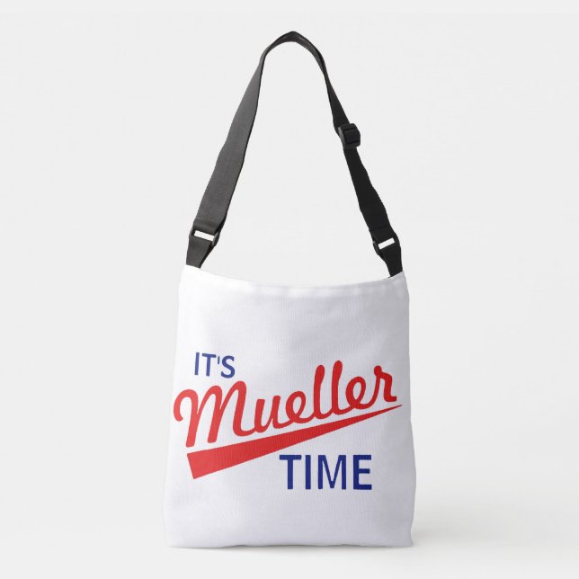 Lustig "es ist Mueller-Zeit " Tragetaschen Mit Langen Trägern (Vorderseite)