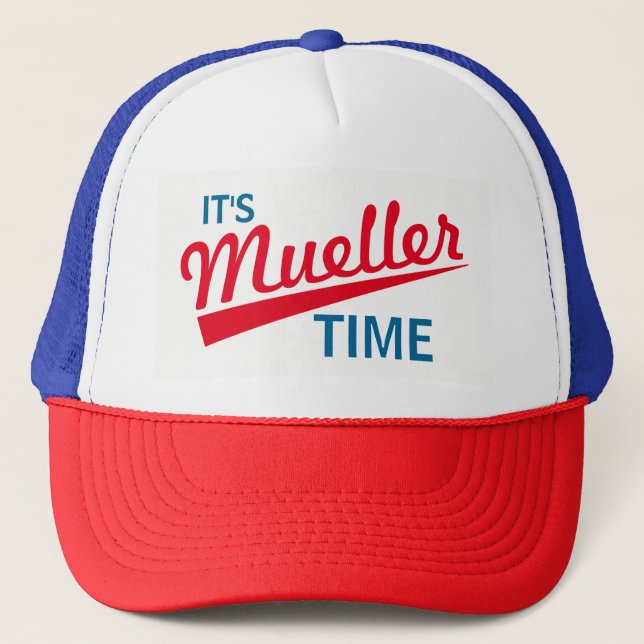 Lustig "es ist Mueller-Zeit " Truckerkappe (Vorderseite)
