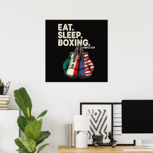 Lustig Essen Schlafen Wiederholen Boxen Poster