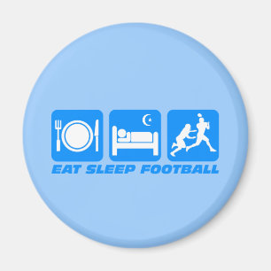 Lustig essen Sie Schlaffußball Magnet