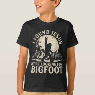 Lustig Fand Jesus Auf Der Suche Nach Bigfoot Chris T-Shirt