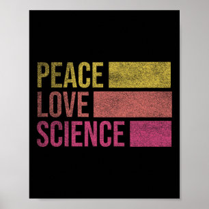 Lustig Frieden Liebe Wissenschaft Liebhaber Mathe Poster