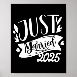 Lustig Frisch Vermählt 2025 Süße Braut Und Bräutig Poster