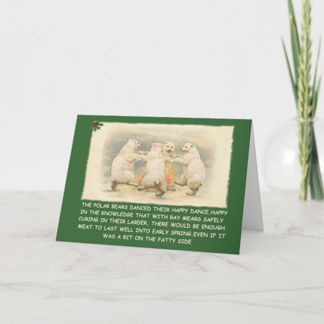 Lustig frohe Feiertage Feiertagskarte (Vorderseite)