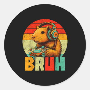 Lustig für Capybara-Fans Männer Jungen Kinder Graf Runder Aufkleber