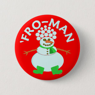 Lustig 'für Schneemann-Weihnachten Button