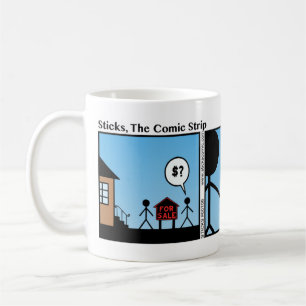 Lustig für Verkaufs-Zeichen Stickman Tasse - 106