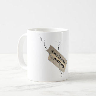 lustig gebrochene Tasse