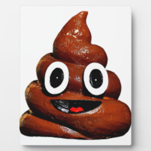 lustig gekackt Emoji Fotoplatte