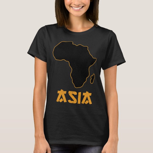 Lustig Gemischtes Afrika Asien 2 T-Shirt (Vorderseite)