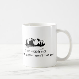 Lustig ging Grafik-Computerspiel der Außenseite Kaffeetasse