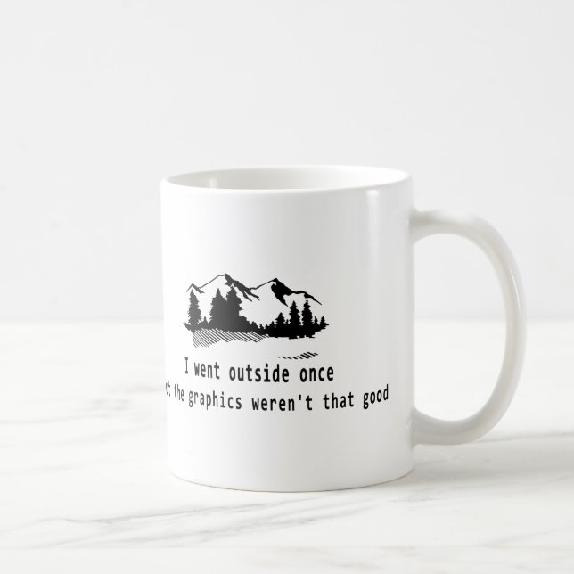 Lustig ging Grafik-Computerspiel der Außenseite Kaffeetasse (Rechts)