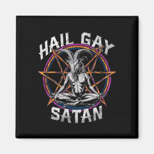 Lustig Hail Gay Satan LGBT Goth Gay Pride Baphomet Magnet