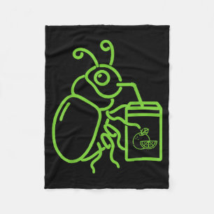 Lustig Halloween-Grafik Grüner Halloween-Käfer Fleecedecke
