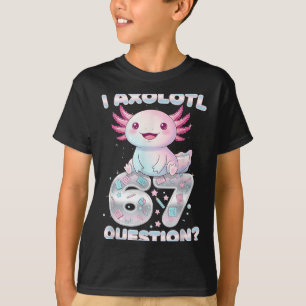 Lustig Ich Axolotl 67 Fragen Sechs Sieben Axolotl T-Shirt