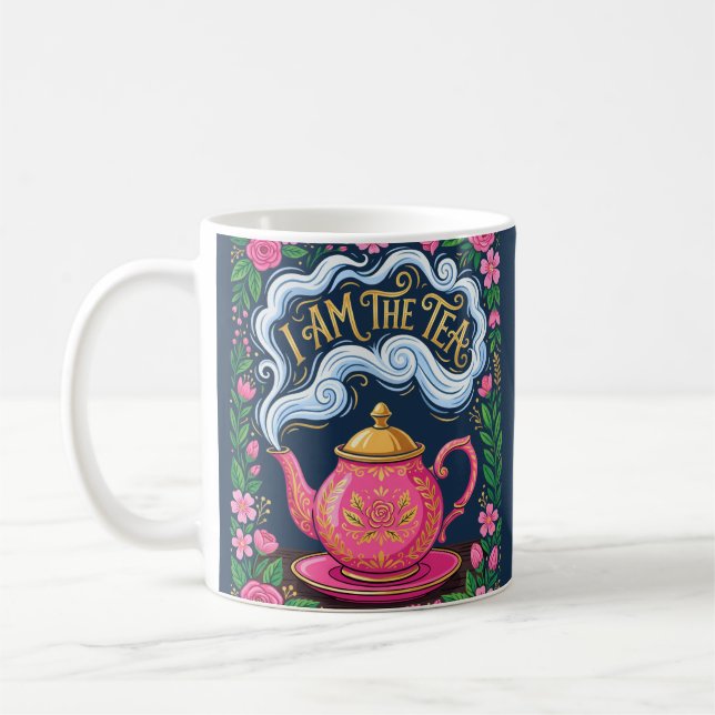Lustig, ich bin der Tee, lustiger Tee-Spruch  Kaffeetasse (Links)