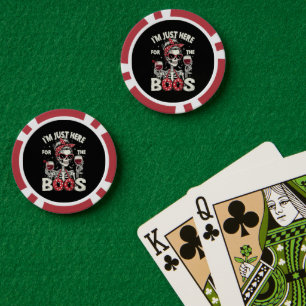 Lustig ich bin nur wegen der Buh-Rufe hier Skelett Pokerchips