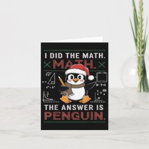 Lustig, ich habe die Mathematik gemacht. Die Antwo Karte