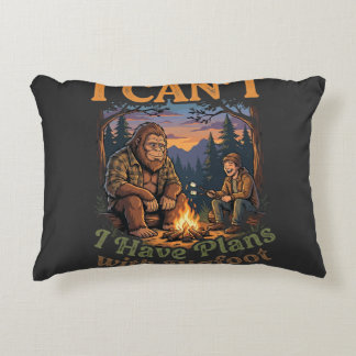 Lustig Ich habe Pläne mit Bigfoot Camping & Wander Dekokissen