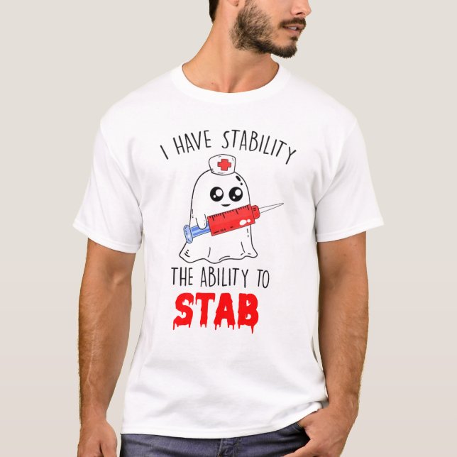 lustig ich habe Stabilität Fähigkeit zu stechen T-Shirt (Vorderseite)