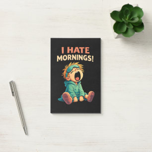 Lustig, ich hasse Morgen Schläfrig Post-it Klebezettel