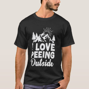 Lustig, ich liebe es, beim Wandern Camping im Frei T-Shirt