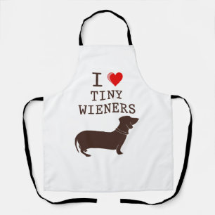 Lustig Ich liebe kleine Wiener Dackel-Hund-Zitat Schürze