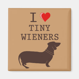 Lustig ich liebe kleinen Wiener Dachshund Magnet