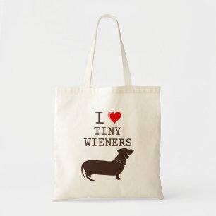 Lustig ich liebe kleinen Wiener Dachshund Tragetasche