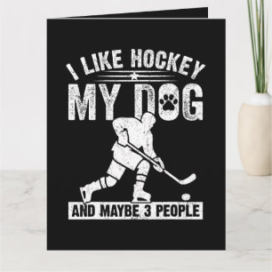 Lustig, ich mag Hockey, meinen Hund und vielleicht Dankeskarte