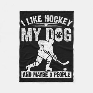 Lustig, ich mag Hockey, meinen Hund und vielleicht Fleecedecke