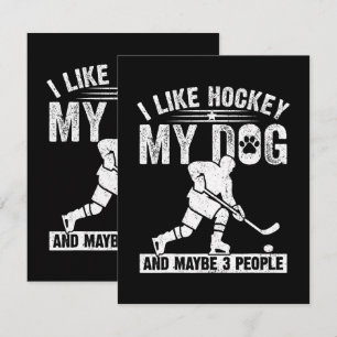 Lustig, ich mag Hockey, meinen Hund und vielleicht Karte