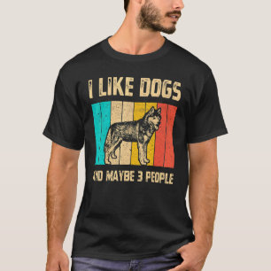 Lustig, ich mag Hunde und vielleicht 3 Leute Hund T-Shirt