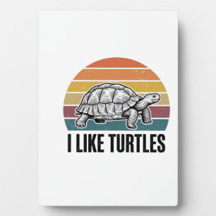 Lustig Ich mag Schildkröten Vintage Gravur T-Shirt Fotoplatte