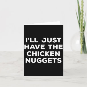 Lustig, ich nehme einfach die Chicken Nuggets Karte