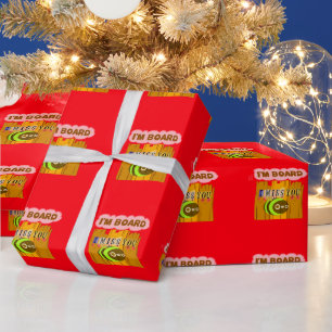 Lustig Ich vermisse dich Ich langweile mich Geschenkpapier